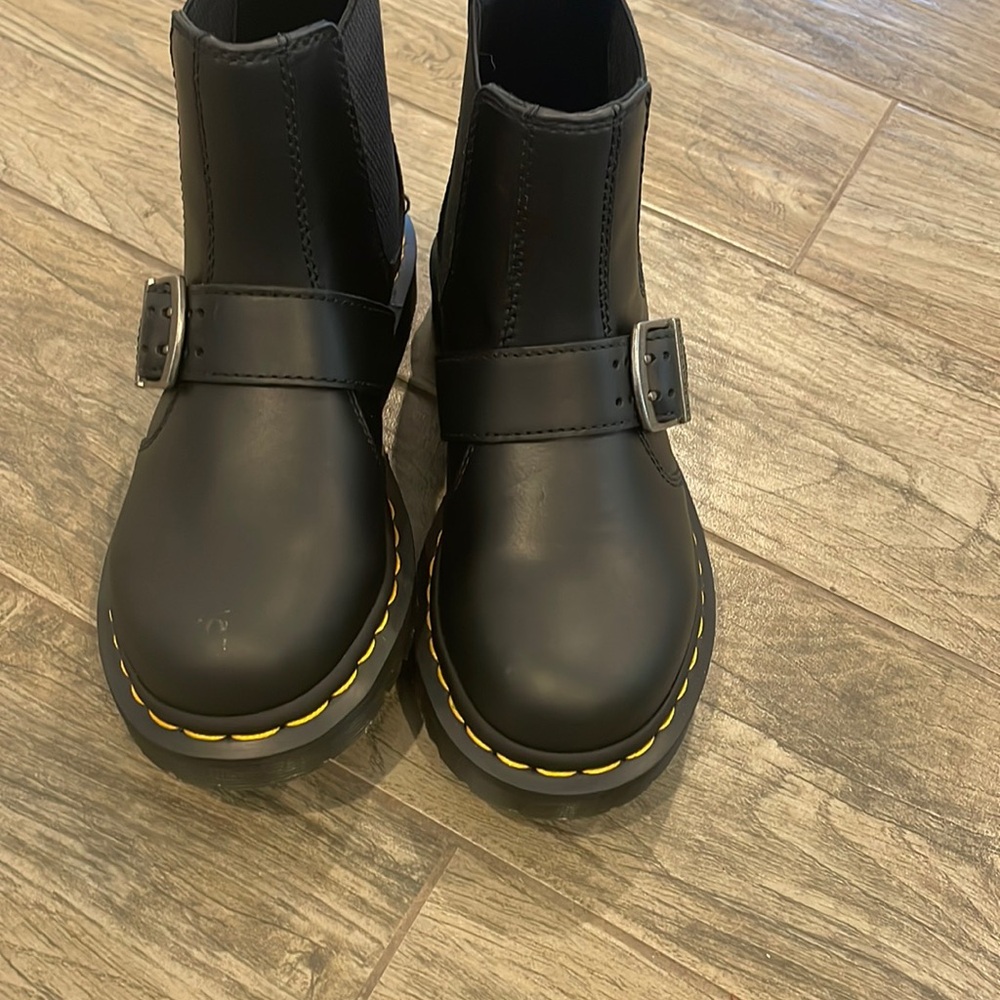 Doc martens ankle boots with side buckle